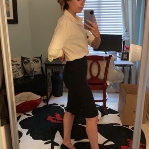 Giorgio Armani 100% silk off white blouse